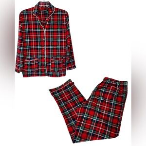 Alexander Del‎ Rossa Plaid Christmas Women's XL 2 Piece Flannel Pajamas